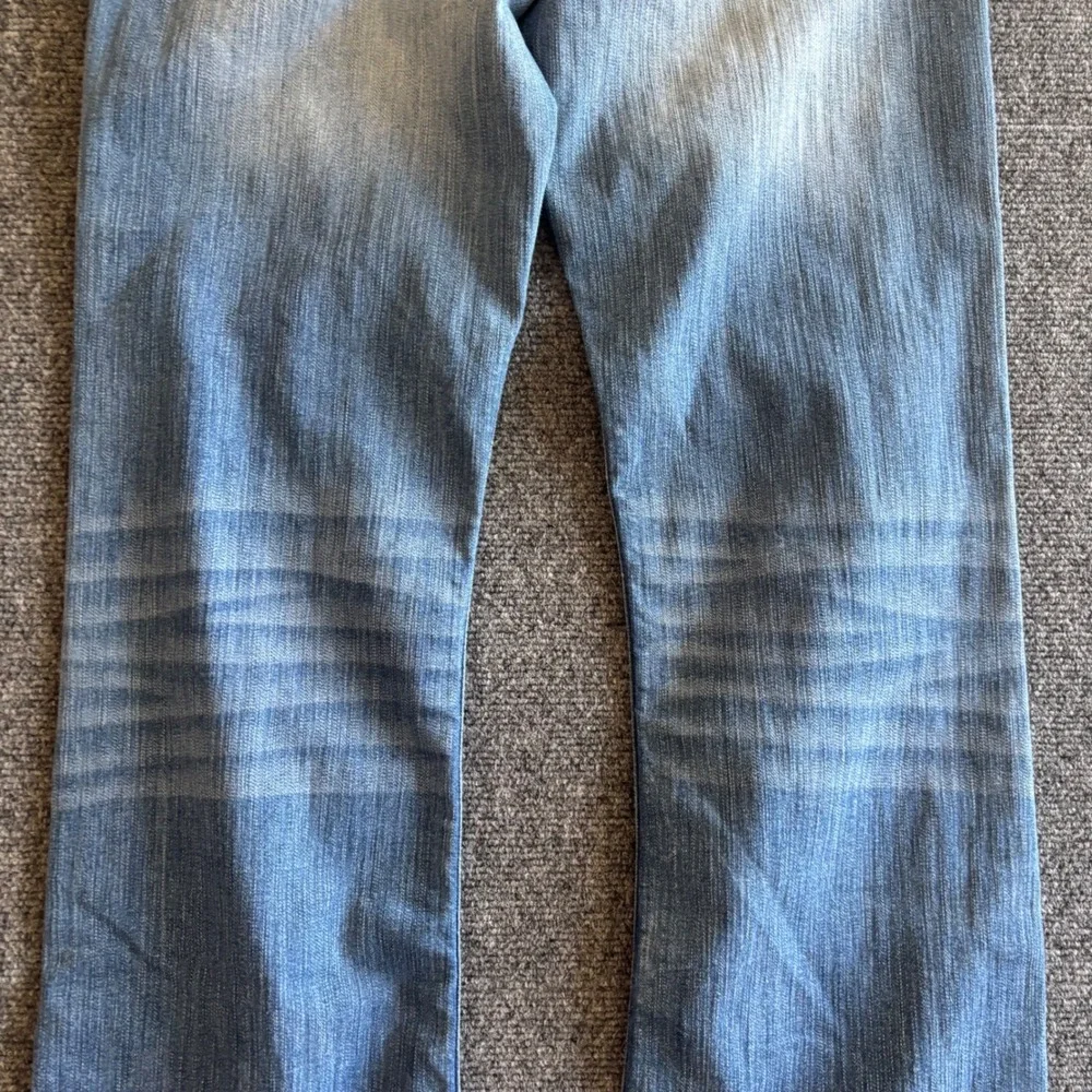 BKE Tyler Straight Leg Jeans Mens 29R Medium Wash Embroidered Heavy Stitch 29x30